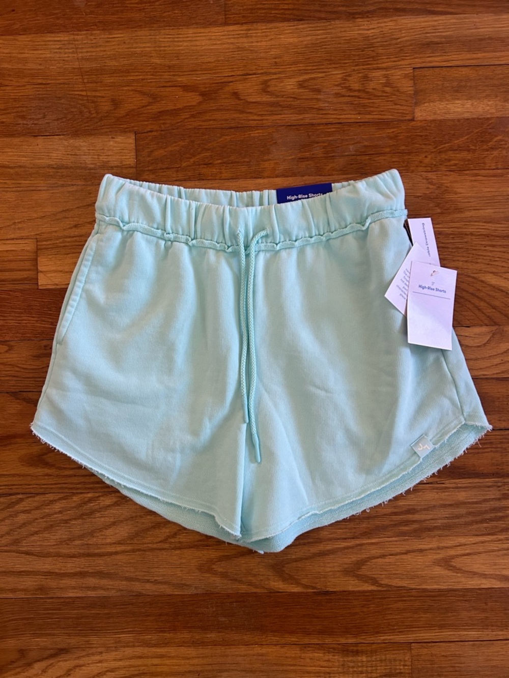 JoyLab Light Aqua High-Rise Athletic Lounge Shorts